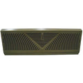 Baseboard Register, 12 in W x 2 in H Opening, Brown, Steel, One-Way, Surface Mount