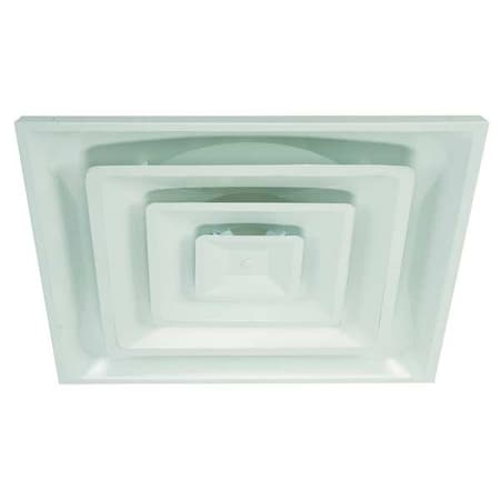 12 in Square 3 Cone Diffuser, White