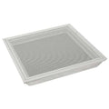 Lay-In Ceiling Return Air Grille, 24 in W x 24 in H Opening, 1656 cfm, White, Steel, One-Way Airflow