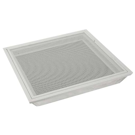 Lay-In Ceiling Return Air Grille, 24 in W x 24 in H Opening, 1656 cfm, White, Steel, One-Way Airflow