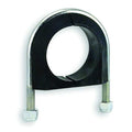 Vibration-Dampening U-Bolt, 1/4"-20, 2 3/16 in W, 2 35/64 in H, Zinc Plated Steel