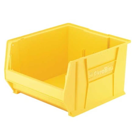 Storage Bin, Plastic, Yellow, 12 in H, 18 1/4 in W, 23 7/8 in L