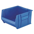 Storage Bin, Plastic, Blue, 12 in H, 18 1/4 in W, 23 7/8 in L