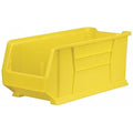 Storage Bin, Plastic, Yellow, 7 in H, 11 in W, 23 7/8 in L