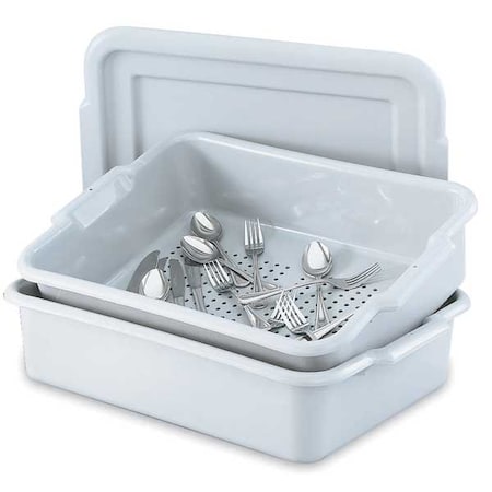 Silverware Soak System, 20 in L, Silver