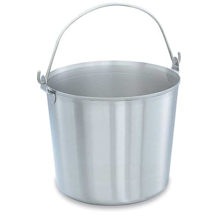 13 qt. Dairy Pail, Silver, Stainless Steel