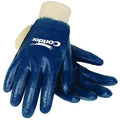 Coated Gloves, Nitrile, Smooth, Full, 3 Abrasion Level, White/Blue, M (8) 1 PR