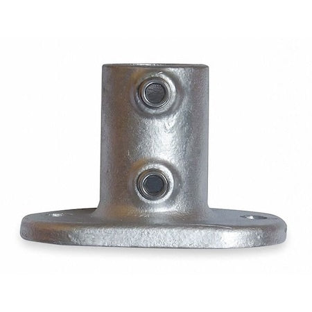 Structural Pipe Fitting, Base Flange, Cast Iron, 1.25 in Pipe Size, 50000 lb Tensile Strength