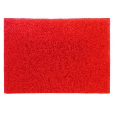 Buffing Pad, 12 In x 18 In, Red, PK5