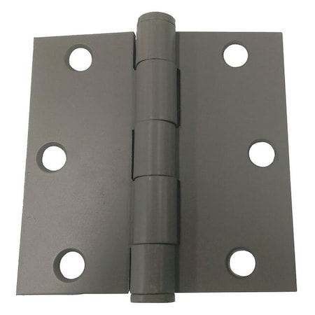 Door and Butt Hinge, Steel, Full Mortise Mounting, 1 1/2 in Leaf W x 3 1/2 in Leaf H, Beige Enamel