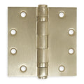 Door and Butt Hinge, Steel, Full Mortise Mounting, 2 in Leaf W x 4 1/2 in Leaf H, Dull Brass