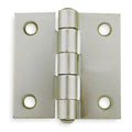 Door and Butt Hinge, Steel, Full Mortise Mounting, 1 in Leaf W x 2 in Leaf H, zinc plated