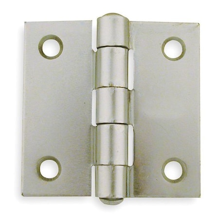 Door and Butt Hinge, Steel, Full Mortise Mounting, 1 in Leaf W x 2 in Leaf H, zinc plated