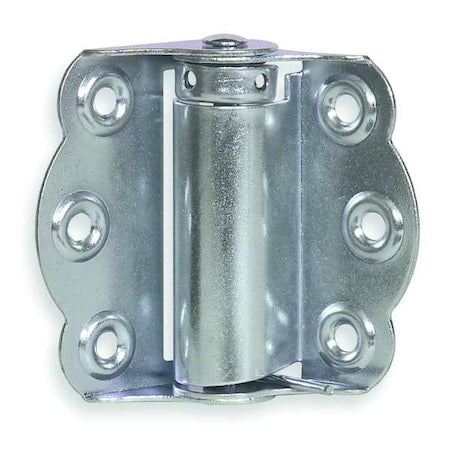 Spring Hinge, Steel, Full Surface Mounting, 1 15/32 in Leaf W x 2 3/4 in Leaf H, Bright Zinc Plated