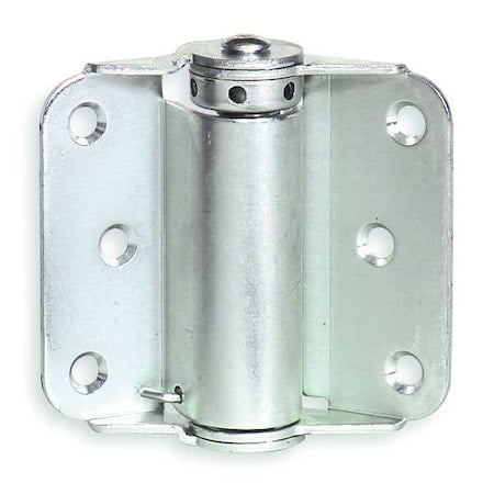 Spring Hinge, Steel, Full Surface Mounting, 1 15/32 in Leaf W x 2 55/64 in Leaf H