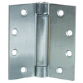 Spring Hinge, Steel, Full Mortise Mounting, 2 in Leaf W x 4 in Leaf H, Satin Chrome