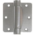 Spring Hinge, Steel, Full Mortise Mounting, 1 3/4 in Leaf W x 3 1/2 in Leaf H, Satin Chrome