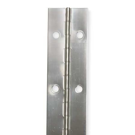 Piano Hinge, Stainless Steel, Full Surface Mounting, 5/8 in Leaf W x 36 in Leaf H, Stainless steel