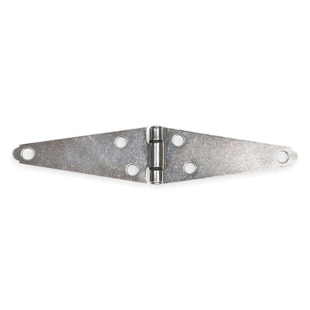 Strap Hinge, Steel, Full Surface Mounting, 4 in Leaf W x 1 1/2 in Leaf H, zinc plated