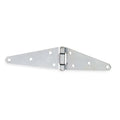 Strap Hinge, Steel, Full Surface Mounting, 8 in Leaf W x 3 in Leaf H, zinc plated