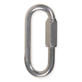 Threaded Quick Link, Overall Lg 3 9/16 in, Overall W 1 5/8 in, Zinc, Load Limit 2, 640 lb