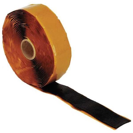 Butyl Tape, 30 ft Lg, 2 in Width, 1/8 in Thick, Bitumen, Butyl, Black