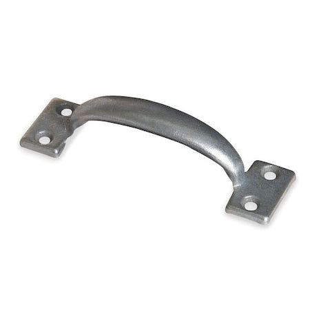 Pull Handle, 6-1/2 In, Zinc, Zinc, Unthr. Holes