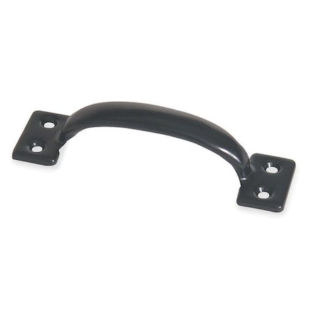 Door Pull, 6 1/2 In, Powder Coated, Unthr. Through Holes