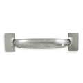 Pull Handle, Steel, Silver, 6-1/2 In, Natural, Weld-On