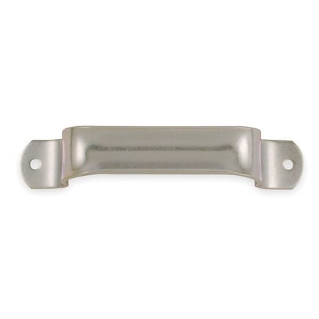 Pull Handle, 6-1/2 In, Polished Zinc, Unthr. Through Holes