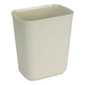 1 1/2 gal Rectangular Indoor Plastic Can, Beige, Fiberglass