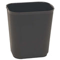 3 1/2 gal Rectangular Indoor Plastic Can, Black, Fiberglass