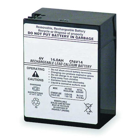 Battery, 6V, 168hr, 6-1/8in, Threaded