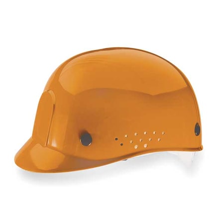 Bump Cap, Front Brim, Perforated Sides, Pinlock Suspension, 6 1/2 to 8, Orange