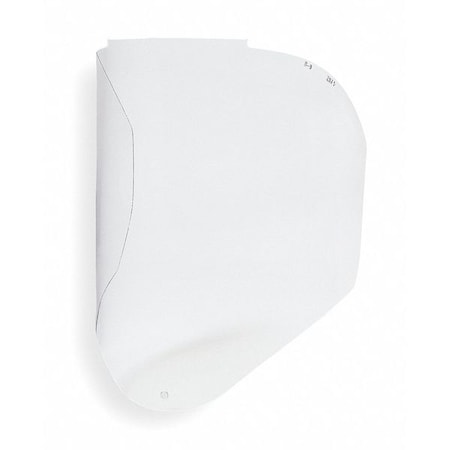 Face Shield Visor, Clear Visor, 9-1/2" Height, Anti-Fog ; Anti-Scratch Lens, Headgear: Black