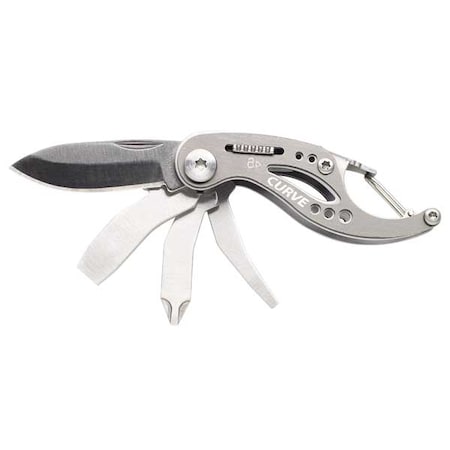 Multi-Tool Folding Knife, Gray, 6 Function