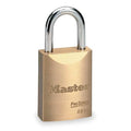 Padlock, Keyed Different, Standard Shackle, Rectangular Brass Body, Boron Shackle, 25/32 in W