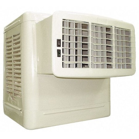 Window Evaporative Cooler, 2,800 cfm, 1,400 sq ft, 6.3 gal, 1/8 hp, Direct