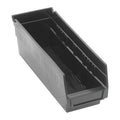 Shelf Storage Bin, Carbon Filled Copolymer Polypropylene, Black, 4 in H, 4 1/8 in W, 11 5/8 in L