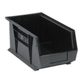 Hang & Stack Storage Bin, Carbon Filled Copolymer Polypropylene, Black, 7 in H, 8 1/4 in W