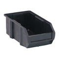 Hang & Stack Storage Bin, Carbon Filled Copolymer Polypropylene, Black, 3 in H, 4 1/8 in W