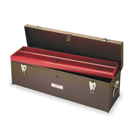 Tool Box, Steel, Brown, 32 in W x 8-1/2 in D x 9-1/2 in H