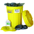 Spill Kit, 28 gal Volume Absorbed per Kit, 30 gal Capacity, Drum, Yellow, 58