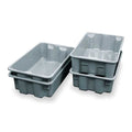Stack & Nest Storage Container, 6.2 gal, 20-1/2 in L x 12-7/8 in W x 8 in H, Gray