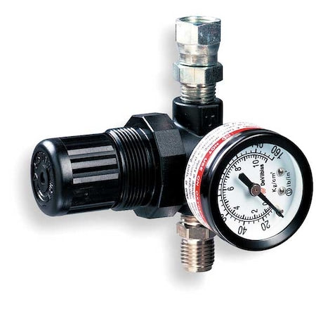 Air Regulator with Gauge, 250 psi, 150F