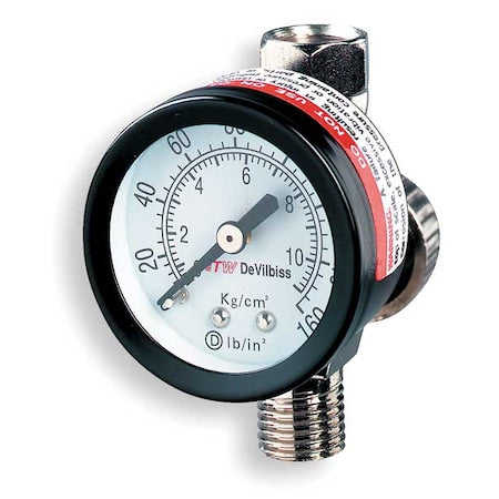 Air Regulator with Gauge,125 psi,180F