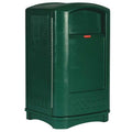 Plaza 50 gal Square Outdoor Can, Dark Green, None, Plastic, 25 1/4 in