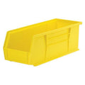 Hang & Stack Storage Bin, Plastic, Yellow, 5 in H, 5 1/2 in W, 14 3/4 in L