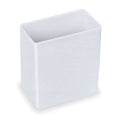 Small Clear Plastic Bin Cups, Smooth, 2 in L x 3-1/4 in W x 3 in H