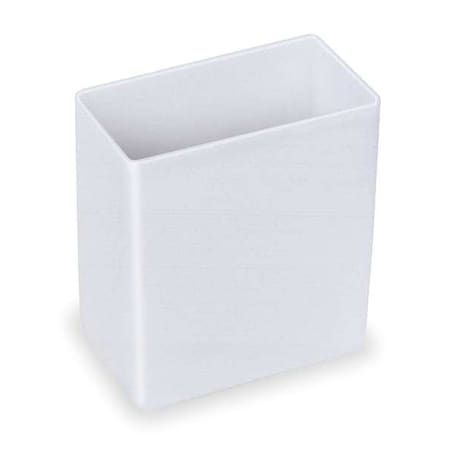 Small Clear Plastic Bin Cups, Smooth, 2 in L x 3-1/4 in W x 3 in H